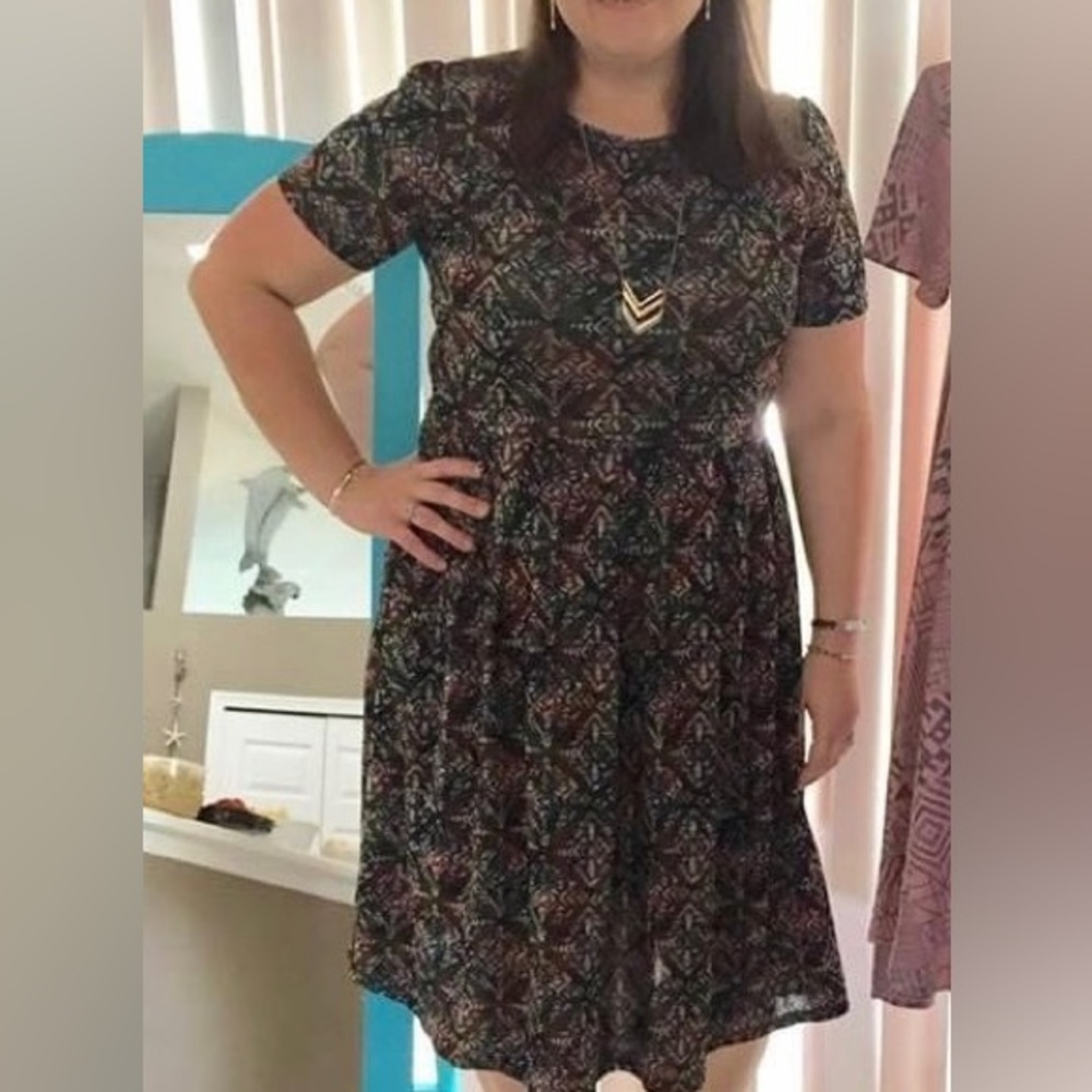 LuLaRoe Amelia Dress Pockets Large - Picture 7 of 7